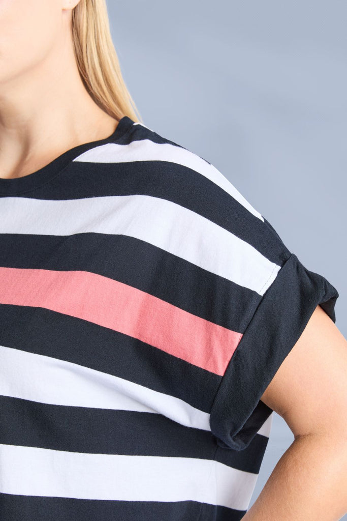 Elm Mckinley Dress Black and White Stripe From BoxHill