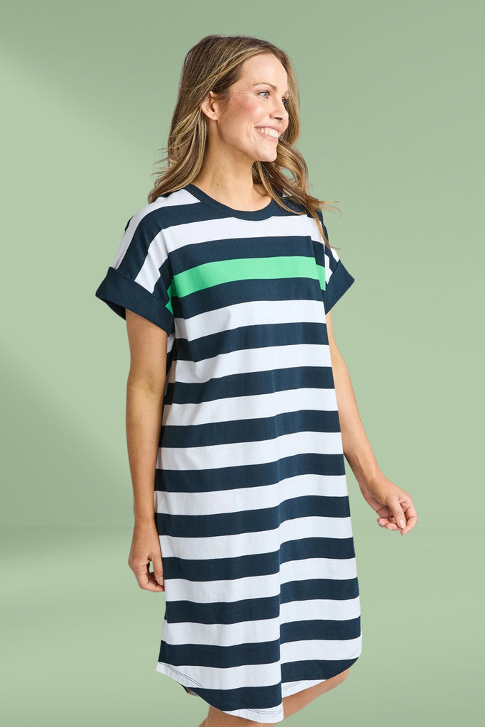 Elm Mckinley Dress Navy And White Stripe From BoxHill