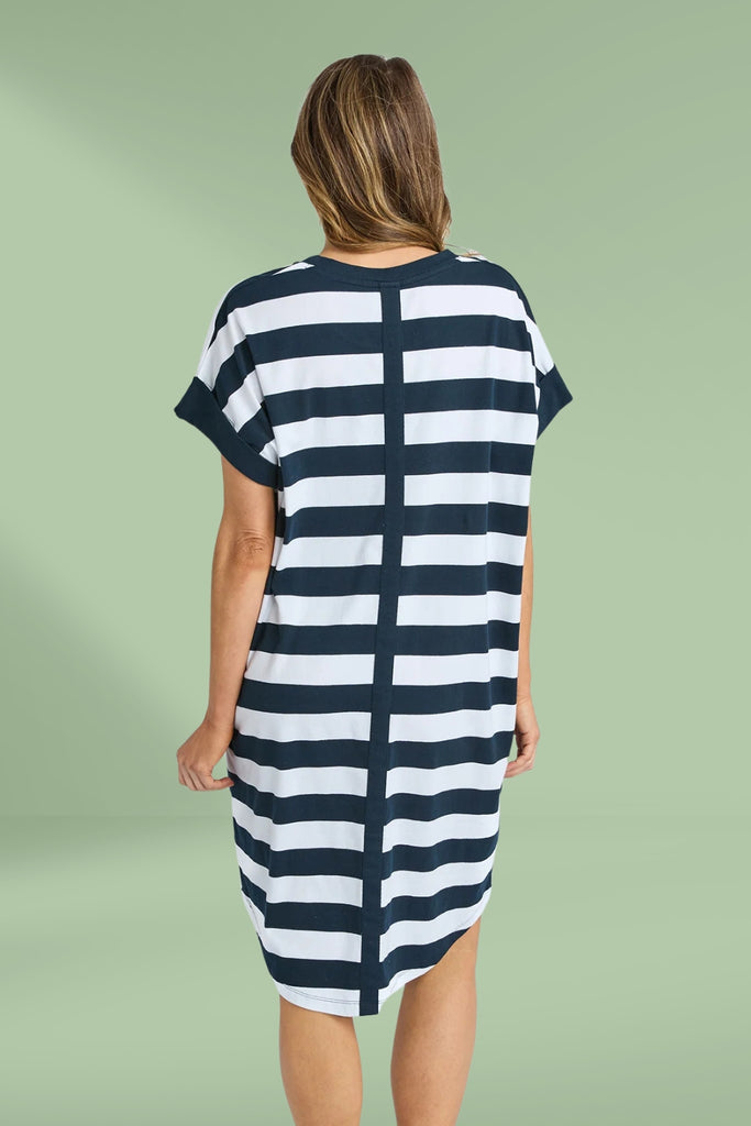 Elm Mckinley Dress Navy And White Stripe From BoxHill