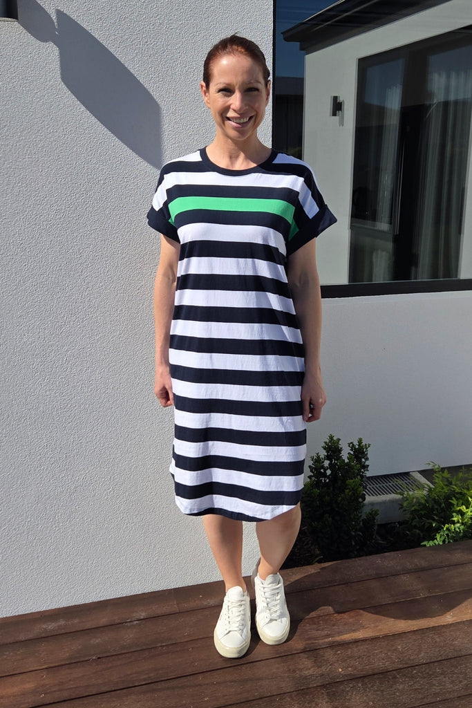 Elm Mckinley Dress Navy And White Stripe From BoxHill