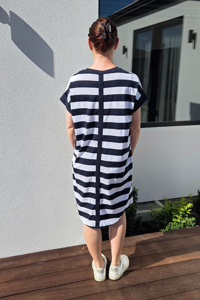 Elm Mckinley Dress Navy And White Stripe From BoxHill