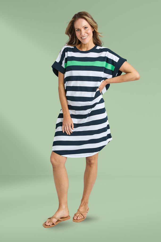 Elm Mckinley Dress Navy And White Stripe From BoxHill