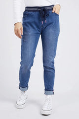 Elm Melody Denim Jogger Jeans Dark Blue Wash From BoxHill