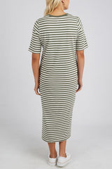 Elm Merry Tee Dress Clover and Pearl Stripe From BoxHill