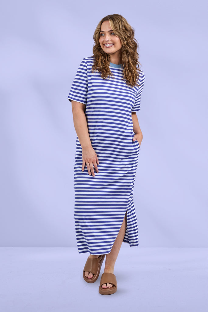 Elm Merry Tee Dress Ocean Blue From BoxHill