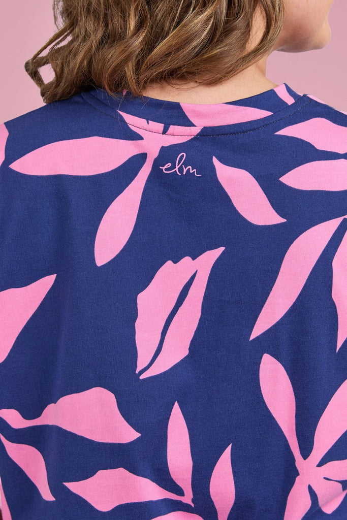 Elm Mimosa Tee Blue Depths Yardage Print From BoxHill