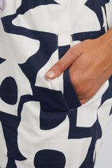 Elm Miro Skirt Navy Geometric From BoxHill