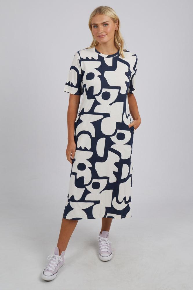elm design dress Elm Stijl Dress Abstract Yardage Print