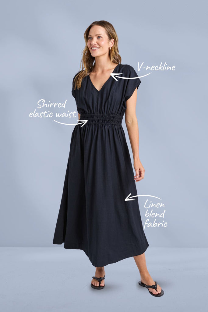 Elm Misty Dress Navy From BoxHill