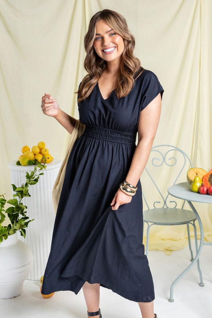 Elm Misty Dress Navy From BoxHill