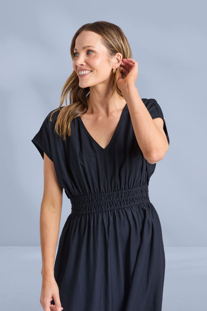 Elm Misty Dress Navy From BoxHill