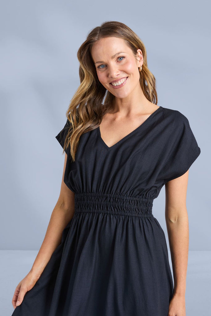 Elm Misty Dress Navy From BoxHill