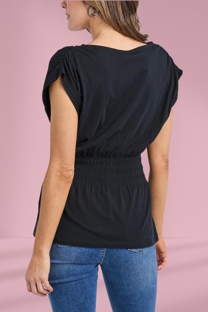 Elm Nelle Tee Black From BoxHill