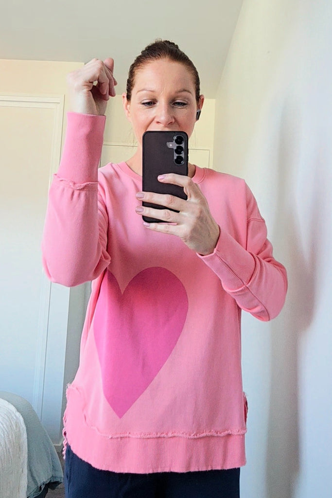 Elm One Heart Crew Charm Pink From BoxHill