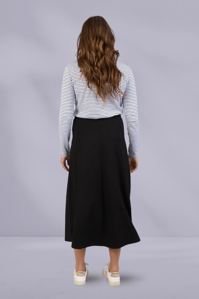 Elm Penny Ponte Skirt Black From BoxHill
