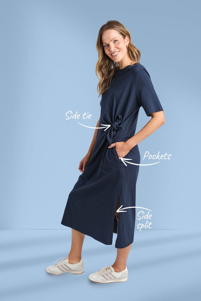Elm Picnic Dress Navy From BoxHill