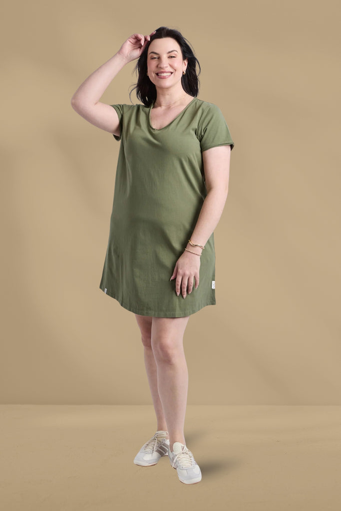 Elm Pima Vee Dress Clover From BoxHill
