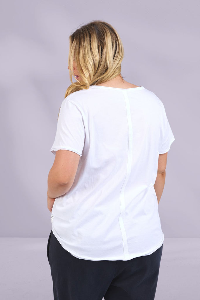 Elm Pima Vee Tee White From BoxHill