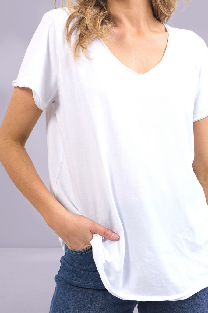 Elm Pima Vee Tee White From BoxHill