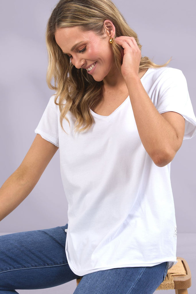 Elm Pima Vee Tee White From BoxHill