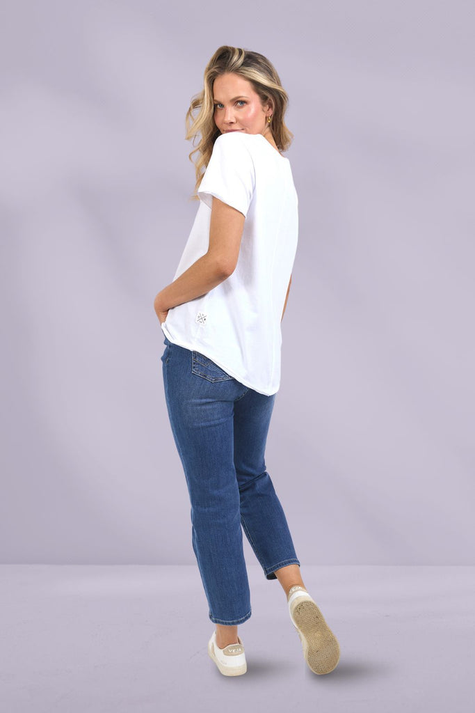 Elm Pima Vee Tee White From BoxHill