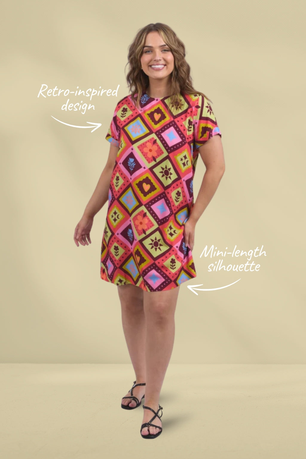 Elm Rhode Dress Geo Print Elm