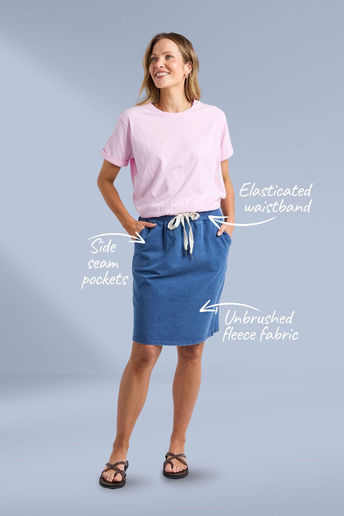 Elm Rickety Skirt Blue Denim Look From BoxHill