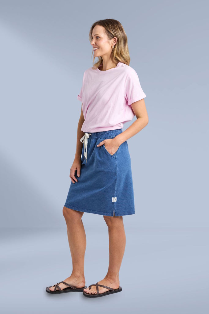 Elm Rickety Skirt Blue Denim Look From BoxHill