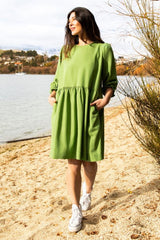 Elm River Dress Jungle Green From BoxHill