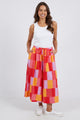 Elm Soleil Check Wide Leg Pants Orange From BoxHill