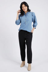 Elm Sophie Shirt Light Blue Wash From BoxHill