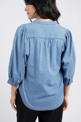 Elm Sophie Shirt Light Blue Wash From BoxHill