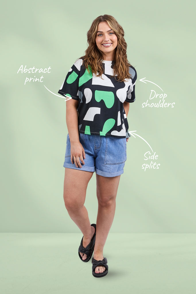 Elm Stijl Tee Abstract Yardage Print From BoxHill