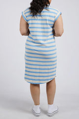 Elm Sunny Tee Dress Azure White Stripe From BoxHill