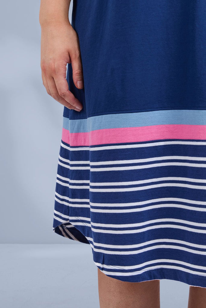 Elm Sylvia Tee Dress Blue Depths From BoxHill