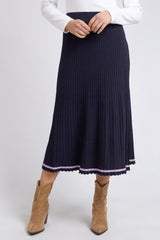 Elm Tammy Knit Skirt Dark Sapphire From BoxHill