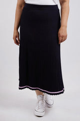 Elm Tammy Knit Skirt Dark Sapphire From BoxHill