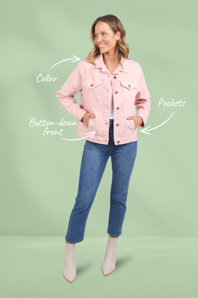 Elm Tilly Denim Jacket Blush From BoxHill