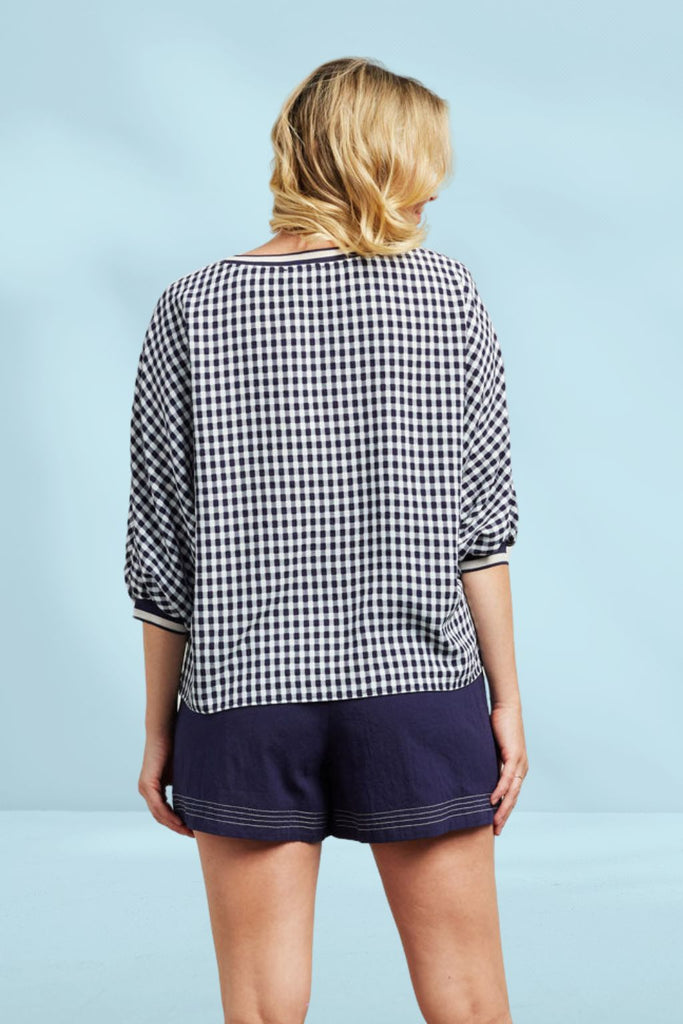 Et Alia Aroha Top Ink White Check From BoxHill