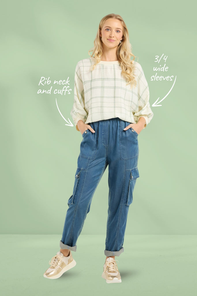 Et Alia Aroha Top Meadow Plaid From BoxHill