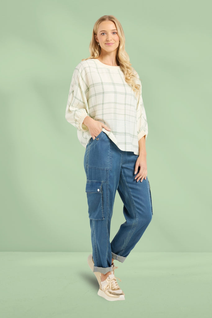 Et Alia Aroha Top Meadow Plaid From BoxHill