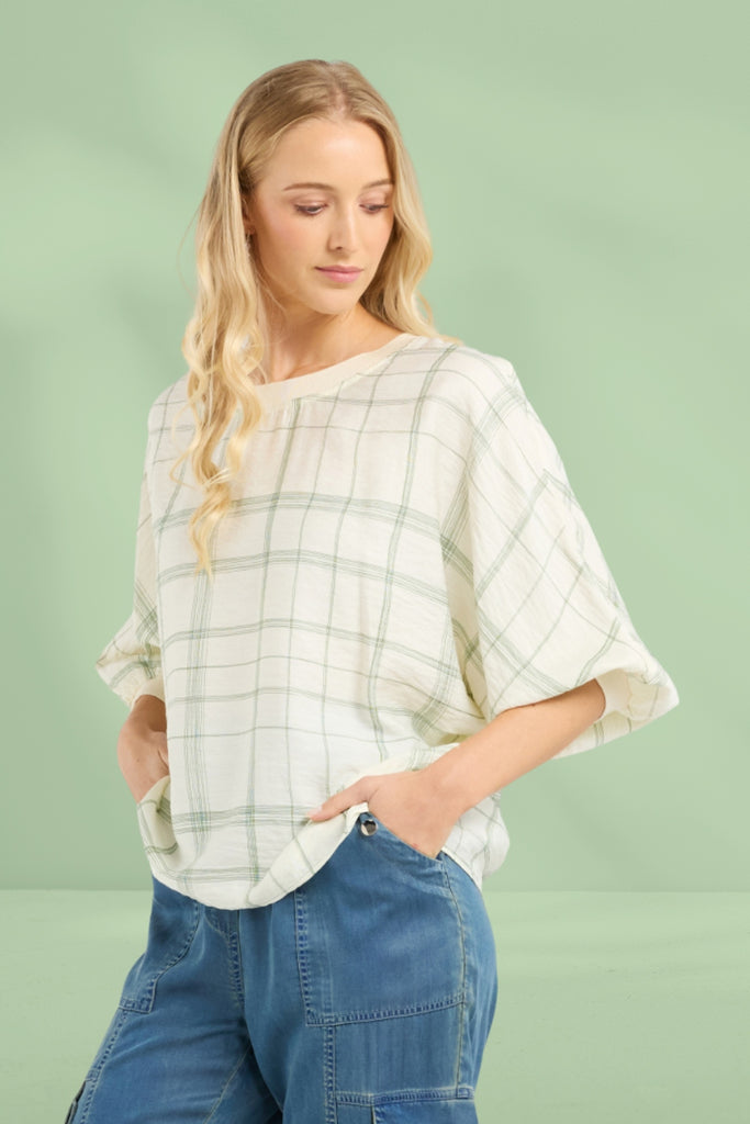Et Alia Aroha Top Meadow Plaid From BoxHill