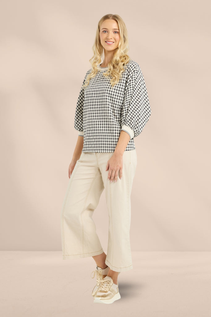 Et Alia Aroha Top Monochrome Check From BoxHill
