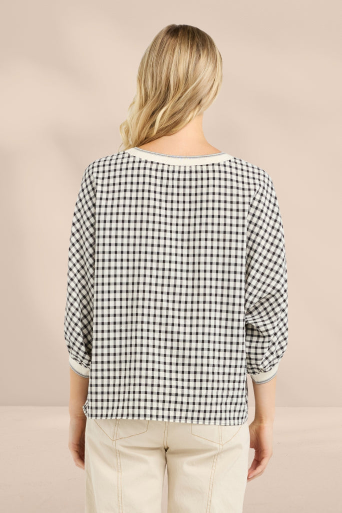 Et Alia Aroha Top Monochrome Check From BoxHill