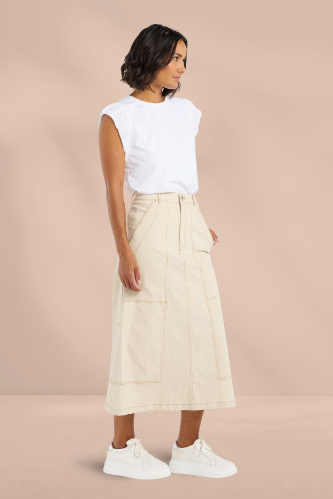 Et Alia Avril Skirt Buttercream From BoxHill