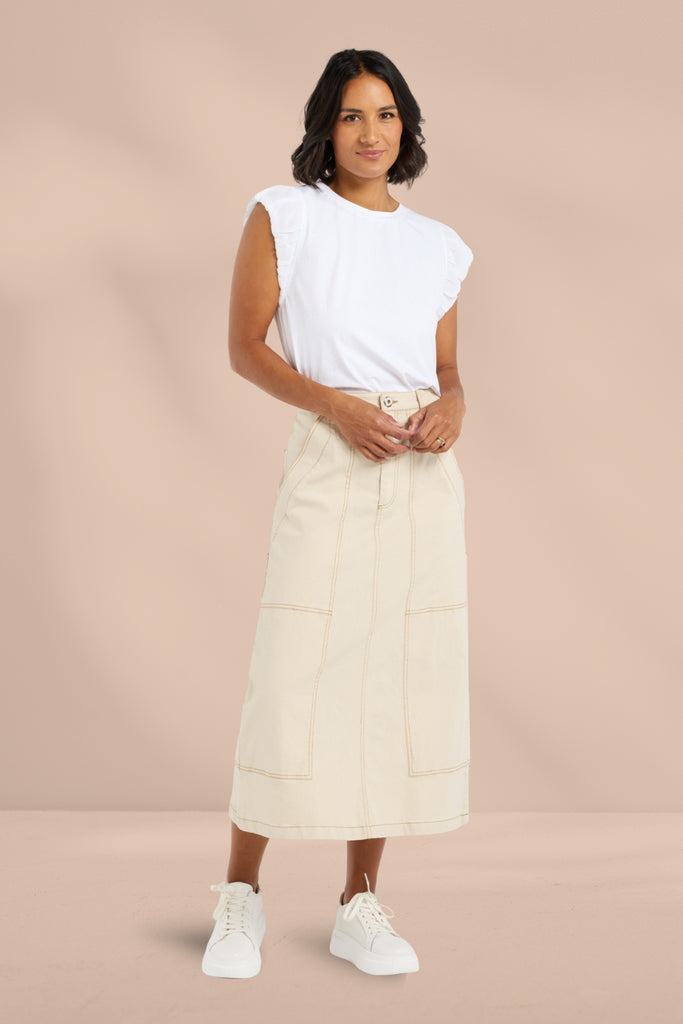 Et Alia Avril Skirt Buttercream From BoxHill
