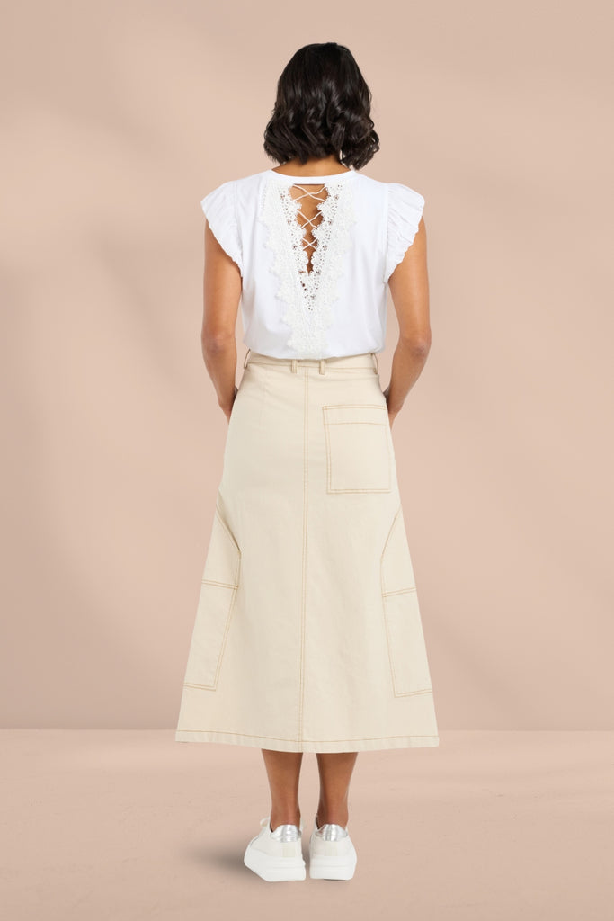 Et Alia Avril Skirt Buttercream From BoxHill