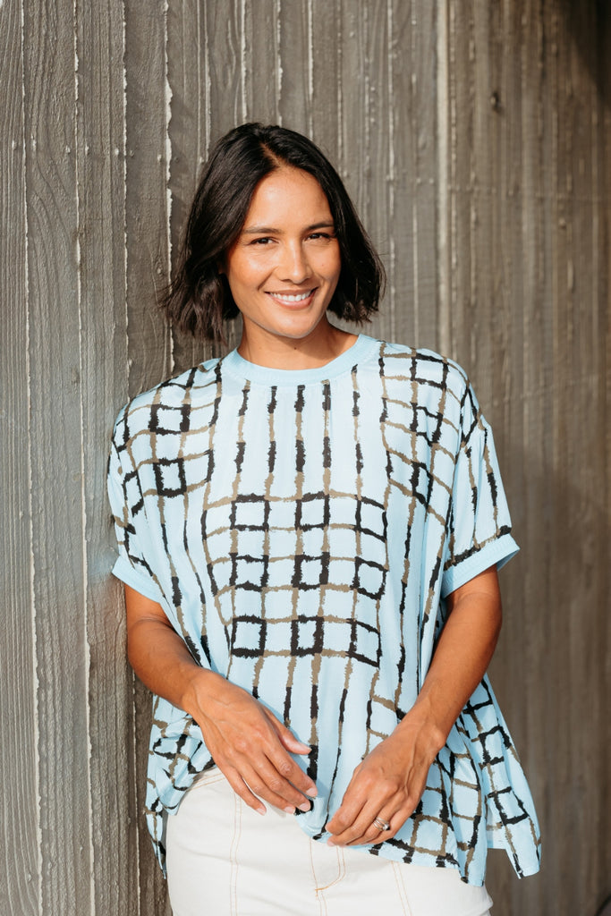 Et Alia Brea Top Skyline Plaid From BoxHill