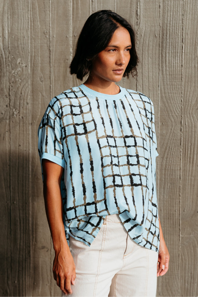 Et Alia Brea Top Skyline Plaid From BoxHill