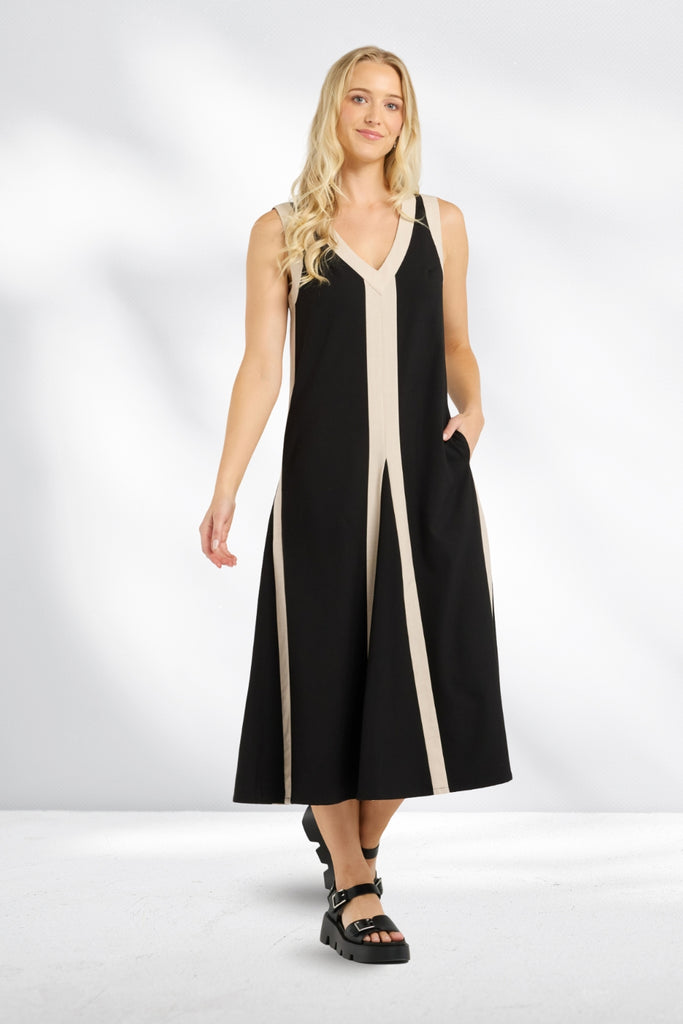 Et Alia Edie Dress Noir Lines From BoxHill